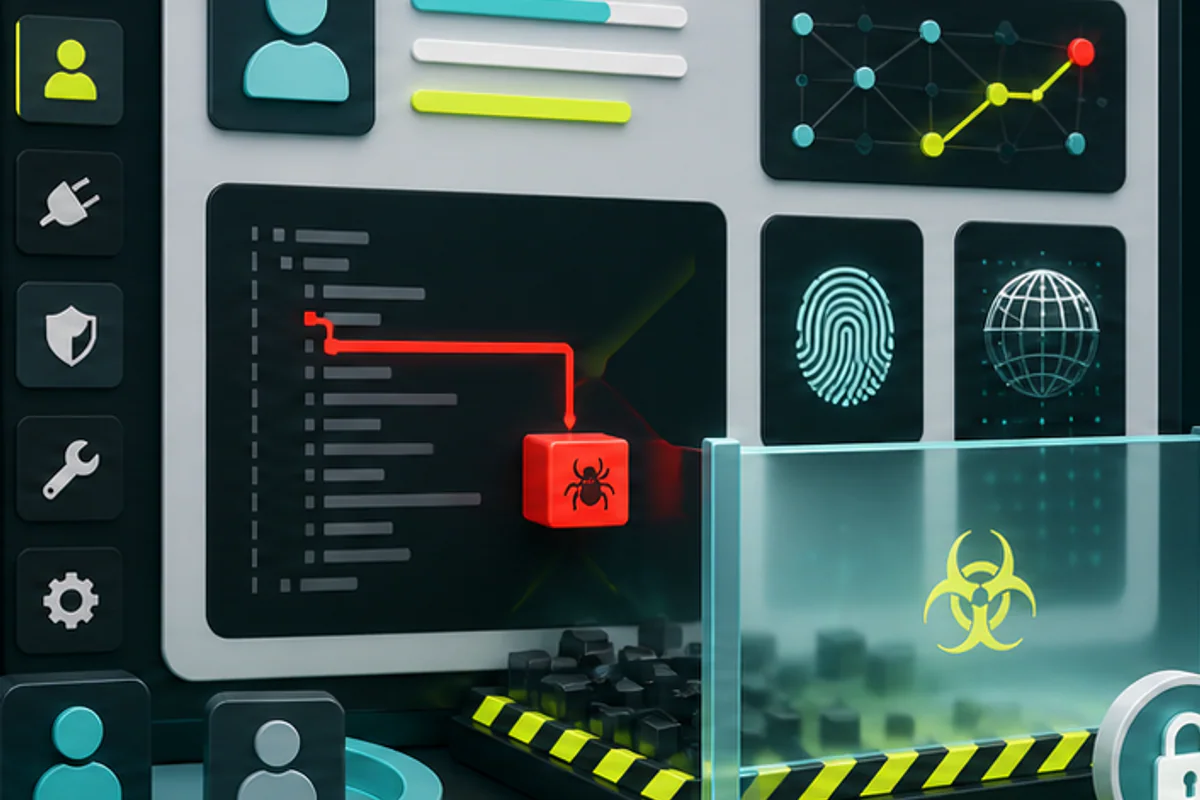 Illustration du diagnostic pour « Sécuriser WordPress après la découverte d’un faux administrateur » : analyse des signaux techniques avant correction