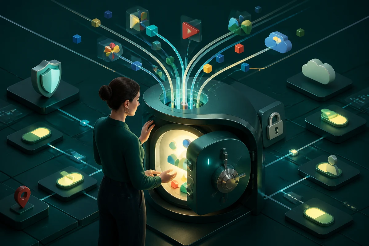 Illustration éditoriale : Google et vie privée : reprendre le
