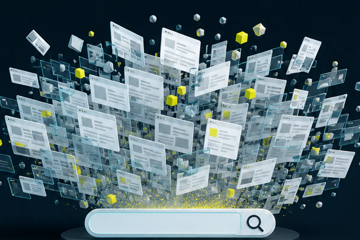 Illustration éditoriale : Moteur de recherche interne : faut-il