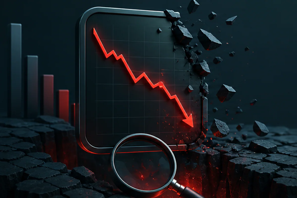 Illustration éditoriale : Perte de positions Google après une mise à