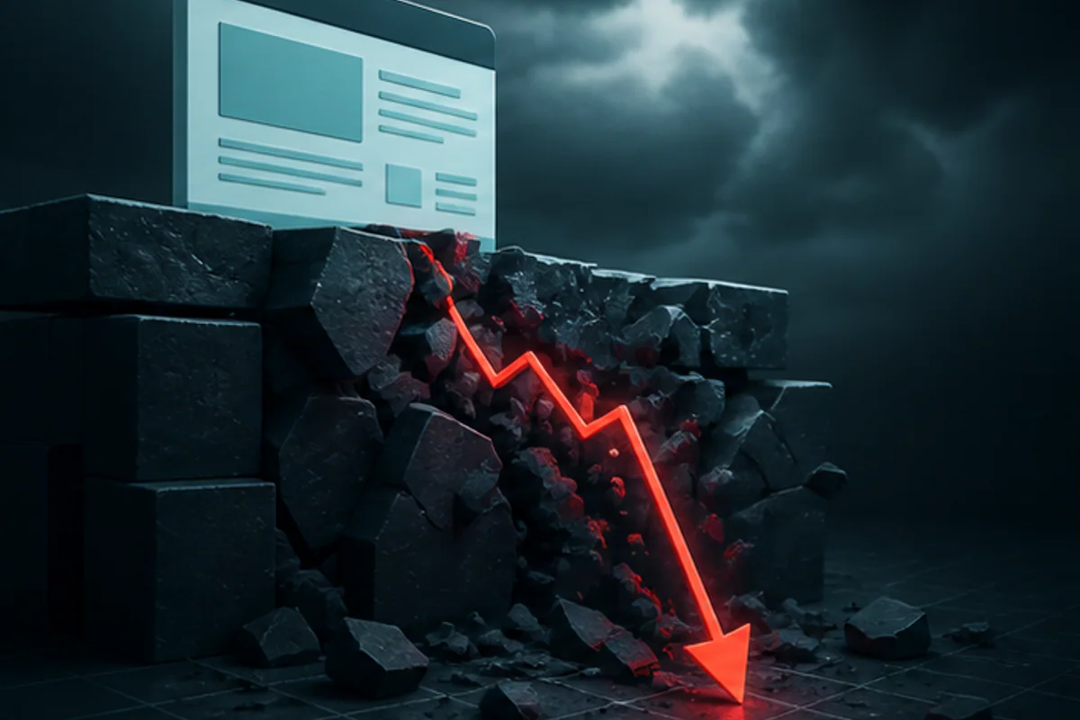 Illustration éditoriale de l’article « Diagnostiquer une chute brutale de trafic SEO »