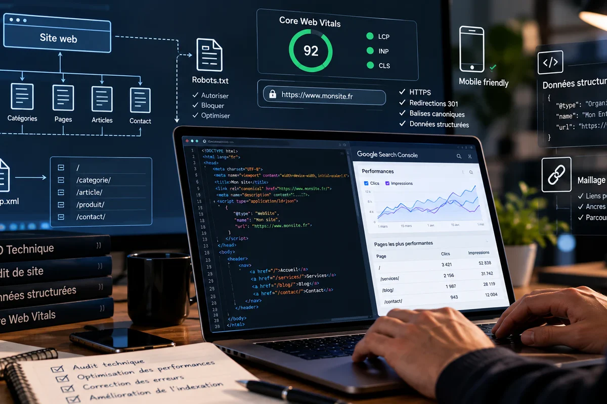 Refonte de site B2B : SEO technique, sitemap, Core Web Vitals et
