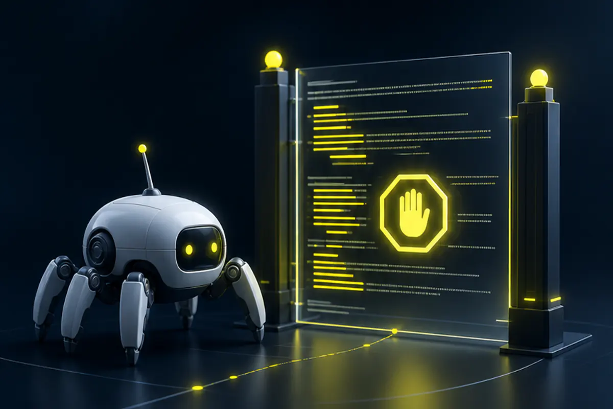 Illustration éditoriale : Fichier robots.txt bloqué : comment
