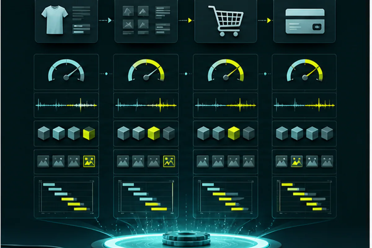Illustration du diagnostic pour « Accélérer une boutique WooCommerce trop lente » : analyse des signaux techniques avant correction