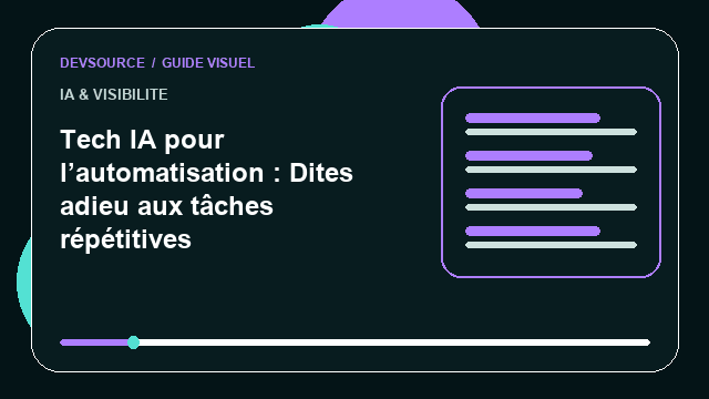 Animation éditoriale : Tech IA pour l’automatisation : Dites adieu
