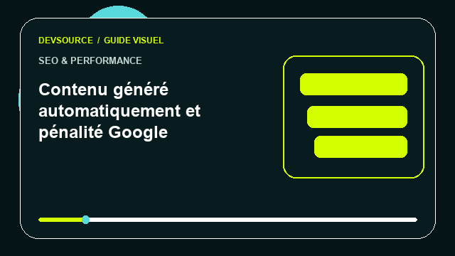 Animation éditoriale : Contenu généré automatiquement et pénalité
