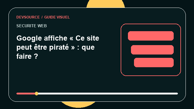 Animation éditoriale : Réagir à l’alerte Google « Ce site peut être