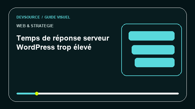 Animation éditoriale : Temps de réponse serveur WordPress trop élevé