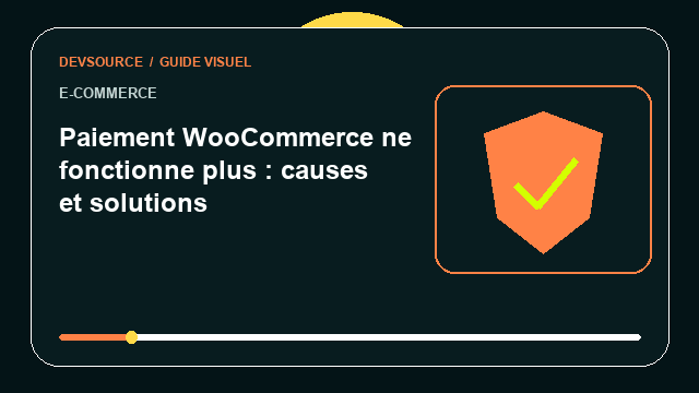 Animation éditoriale : Réparer un paiement WooCommerce en panne