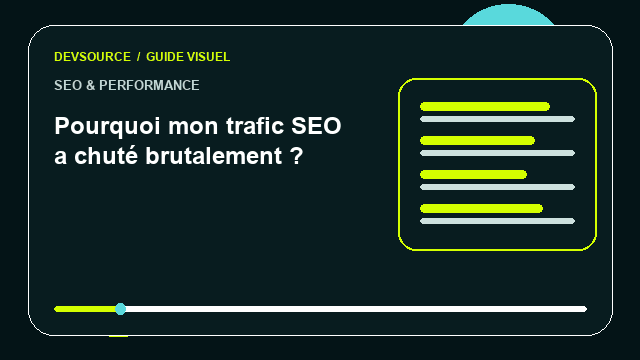 Animation éditoriale : Diagnostiquer une chute brutale de trafic SEO