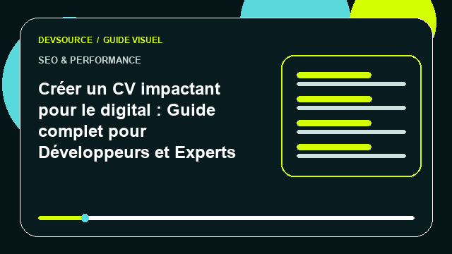 Animation éditoriale : Créer un CV tech impactant