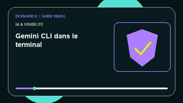 Animation éditoriale : Gemini CLI dans le terminal