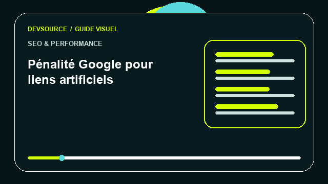 Animation éditoriale : Pénalité Google pour liens artificiels