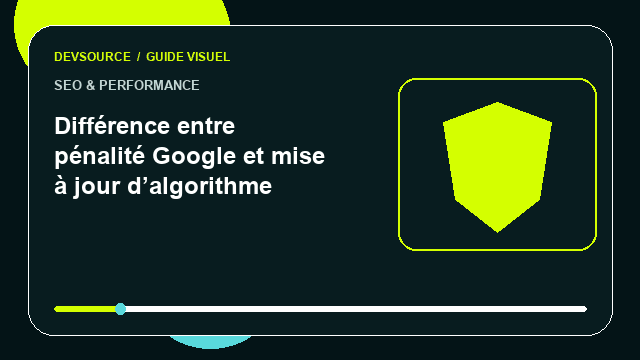 Animation éditoriale : Différence entre pénalité Google et mise à