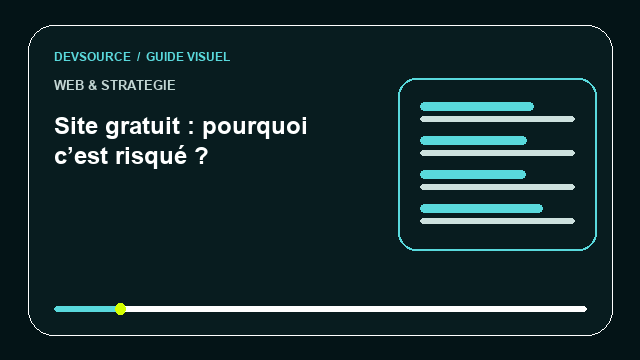 Animation éditoriale : Site gratuit : pourquoi c’est risqué ?