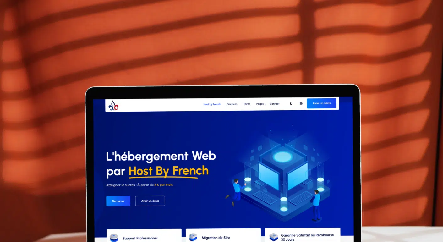 Aperçu du projet Host by French, exemple de hébergement web par Devsource